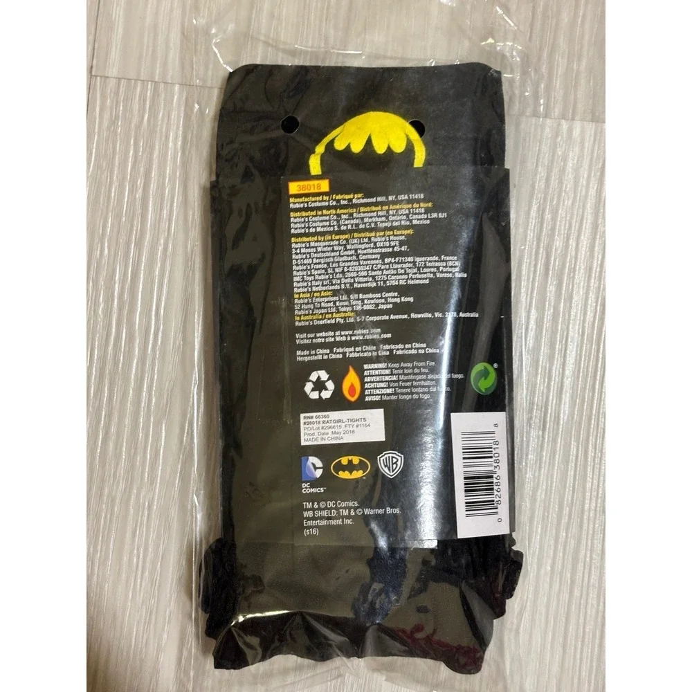 Batgirl Womens Tights DC Comics Superhero Cosplay Costume Black Yellow One Sizes